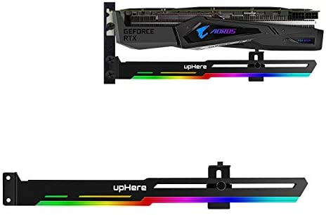 upHere G276ARGB Addressable RGB Graphics Card GPU Brace Support Video Card Sag Holder/Holster Bracket,Built-in ARGB Strip,Adjustable Length and Height Support 5V ARGB