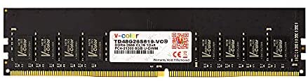 v-Color 8GB (1 x 8GB) DDR4 2666MHz (PC4-21300) CL19 1.2V U-DIMM Desktop Computer Memory Ram Module DRAM Non ECC Unbuffered DIMM (TD48G26S819-VC)