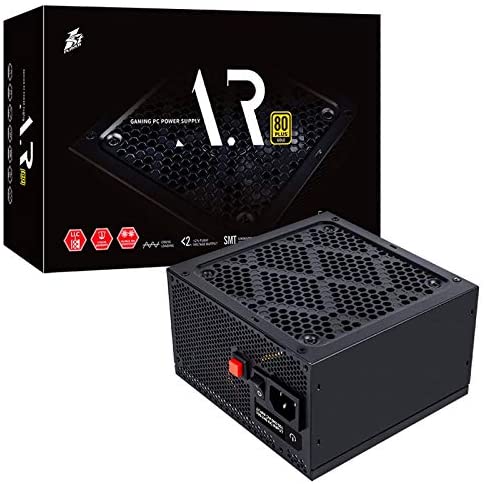 1ST PLAYER 750W PC Power Supply 80+ Gold, Non Modular 750 Watt Computer Gaming PSU with Quiet Cooling Fan, 5 Year Warranty, Output 12V 5V 3.3V