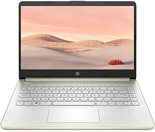 2021 Newest HP Premium 14-inch HD Laptop, Intel Dual-Core Processor Up to 2.8GHz, 16GB RAM, 64GB eMMC Storage, Webcam, Bluetooth, HDMI, Wi-Fi, Gold, Windows 10 with 1 Year Microsoft 365 (Renewed)