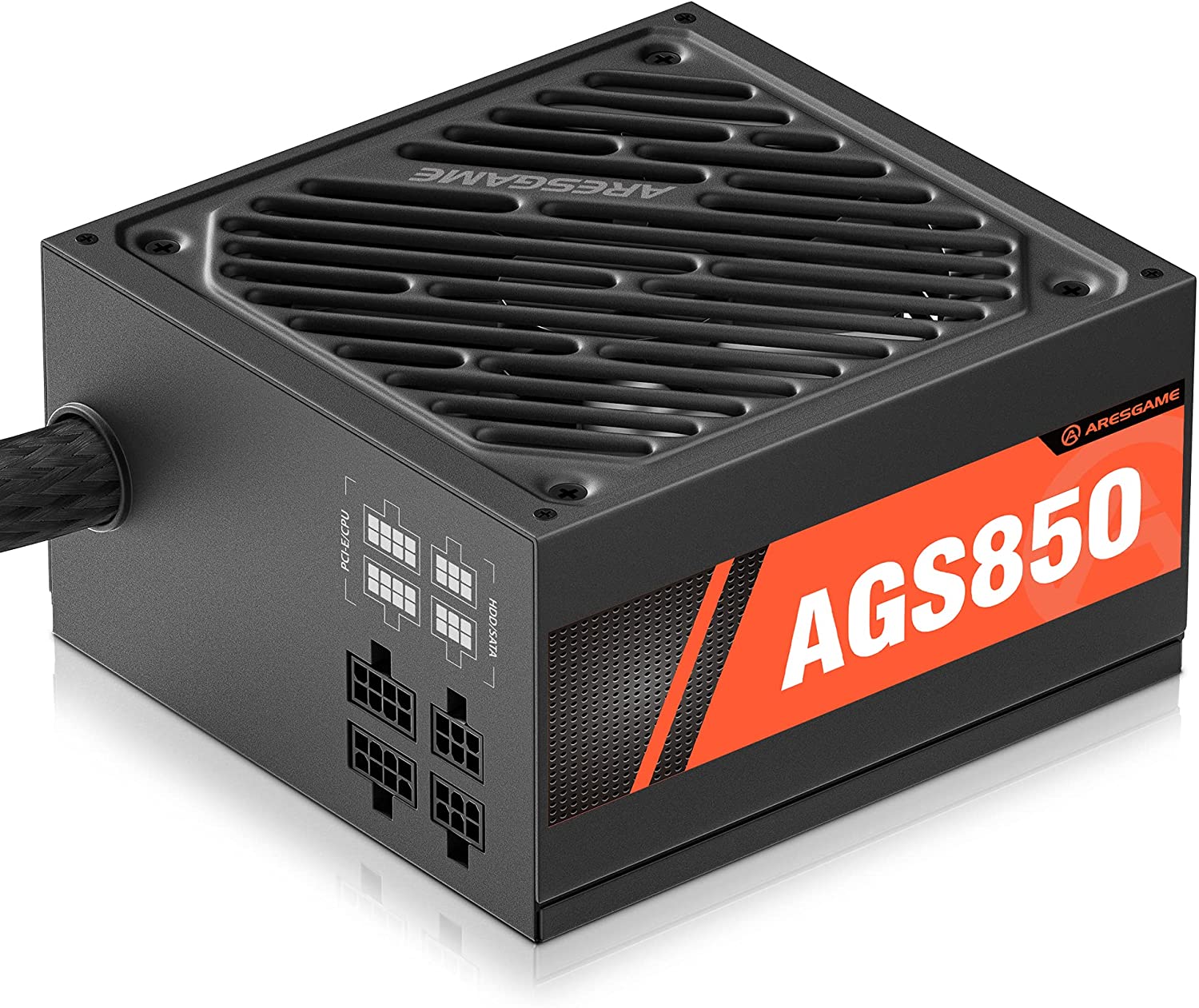 ARESGAME 850W Power Supply 80+ Semi Modular PSU (AGS850)