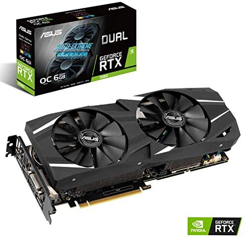 ASUS DUAL RTX 2060 Overclocked 6G VR Ready Gaming Graphics Card – Turing Architecture (DUAL RTX 2060-O6G)