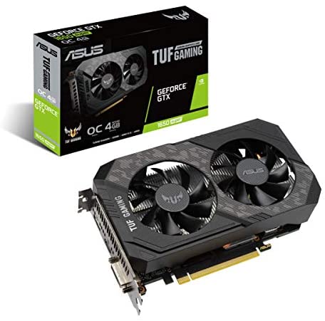 ASUS TUF Gaming GeForce GTX 1650 Super Overclocked 4GB Edition HDMI DP DVI Gaming Graphics Card (TUF-GTX1650S-O4G-GAMING)