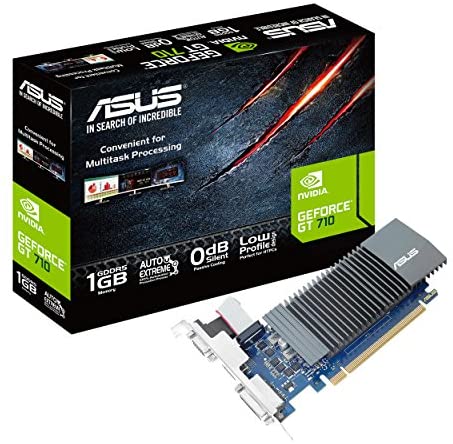 Asus GeForce GT 710 1GB GDDR5 HDMI VGA DVI Graphics Card (GT710-SL-1GD5-BRK)