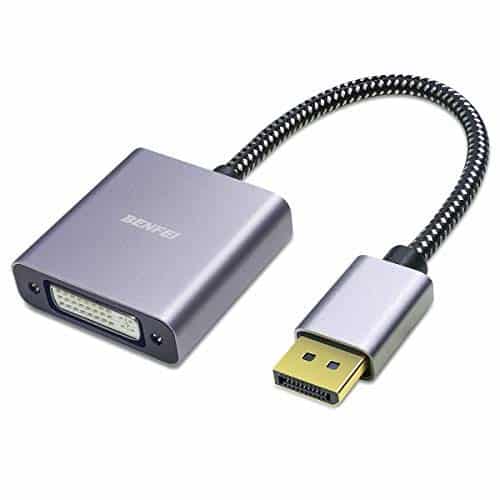 DisplayPort to DVI, Benfei Gold-Plated Cord DisplayPort to DVI-D Single Link Adapter Male to Female