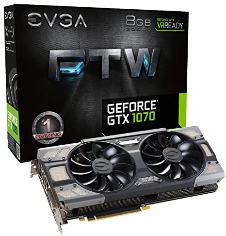 EVGA GeForce GTX 1070 FTW GAMING ACX 3.0, 8GB GDDR5, RGB LED, 10CM FAN, 10 Power Phases, Double BIOS, DX12 OSD Support (PXOC) Graphics Card 08G-P4-6276-KR (Renewed)