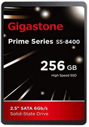 Gigastone 256GB 2.5″ Internal SSD, 3D NAND Solid State Drive, SATA III 6Gb/s 2.5 inch 7mm (0.28”), Read up to 550MB/s