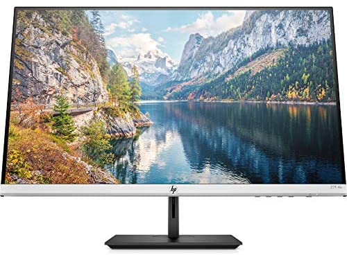 HP 27-inch Monitor with Height Adjust (27f 4K, Natural Silver and Black)