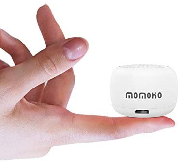 Momoho Mini Bluetooth Speakers Portable Wireless Small Upgrade with Remote Selfie Answer The Call for Phone, Laptop, All Bluetooth-Enabled Devices(White)