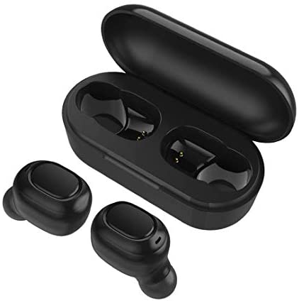 Mvgges Wireless Earbuds in-Ear Touch Control Bluetooth Headphones, Built-in Dual Mics Deep Bass Sound, Micro USB Charging Case Wireless Headphones DX5 (Black)
