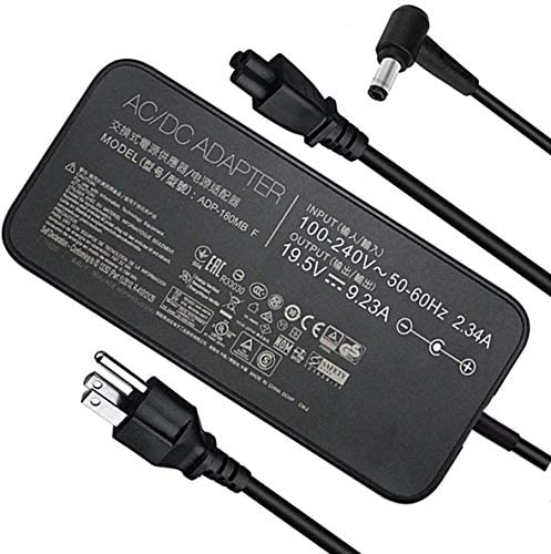 New 19.5V 9.23A 180W ADP-180MB F, FA180PM111 AC Adapter Compatible Asus Rog G750JM G750JS G750JW G750JX G751JL G751JM G752VL G752VT G-Series Gaming Laptop Charger