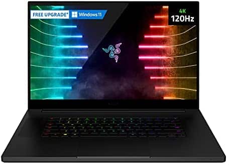 Razer Blade Pro 17 Gaming Laptop 2021: Intel Core i9-11900H 8-Core, NVIDIA GeForce RTX 3080, 17.3″ 4K 120Hz, 32GB RAM, 1TB SSD – Chroma RGB – Thunderbolt 3 – SD Card Reader