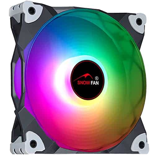 Snowfan WY-01 ARGB Case Fan 120mm, 5V 3 Pin Addressable RGB Fan,3Pin RGB SYNC Case Fan,12V 4Pin PWM Quiet/Longevity ARGB Fan for Radiator/CPU Cooler/Computer Case (WY-01 (Black))