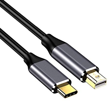 USB-C(The Source) to Mini Displayport Cable, 4K@60hz 6ft Male to Male USB C to Mini DP Video Convert Cable Compatible with USB-C Devices Connect to LED Cinema Display etc Enabled Mini DP Monitors