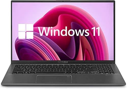 [Windows 11 Home] ASUS VivoBook 15 Laptop, 15.6” Full HD Touchscreen, Intel Core i3-1115G4, 12GB RAM, 512GB SSD, Backlit Keyboard, Fingerprint Reader, USB Type-C, HDMI, Wi-Fi, Slate Gray