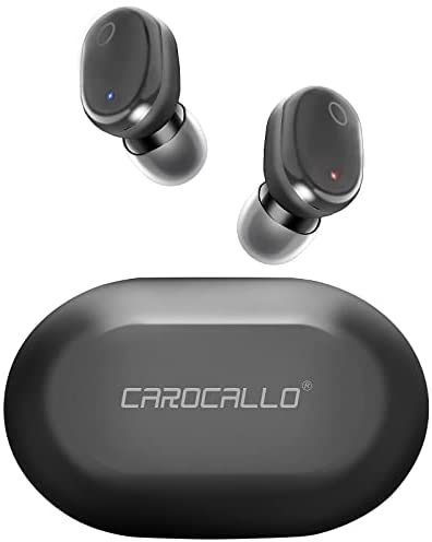 Wireless Earbuds, Bluetooth 5.0 True Wireless Noise Canceling Earbuds LED Power Display in-Ear Headphones with Charging Case, Waterproof Stereo Earphones, Built-in Mic, Touch Control, Deep Bass Black