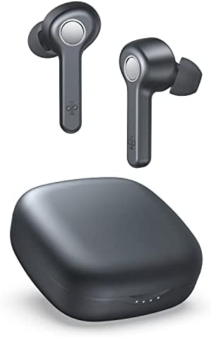 Wireless Earbuds, Upgraded Bluetooth IPX8 40Hours Play Time Long Life Battery V5.0 in-Ear Stereo True Wireless Headphones USB-C Quick Charge Wireless Earbuds-Gun Metal