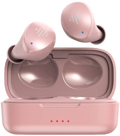 iLuv TB100 Wireless Earbuds, Bluetooth in-Ear True Cordless with Hands-Free Call MEMS Microphone IPX6 Waterproof Protection, Includes Compact Charging Case and 4 Ear Tips, Rose Gold