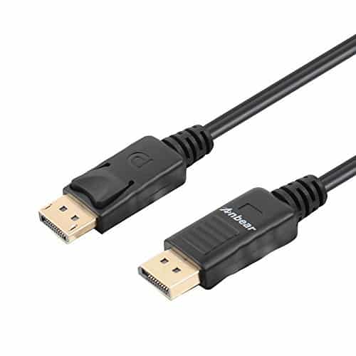 DisplayPort to Displayport Cable 6 Feet,Anbear Gold Plated Display Port to Display Port Cable 4K@60HZ Resolution(Male to Male) for DisplayPort Enabled Desktops and Laptops to Connect to Displays