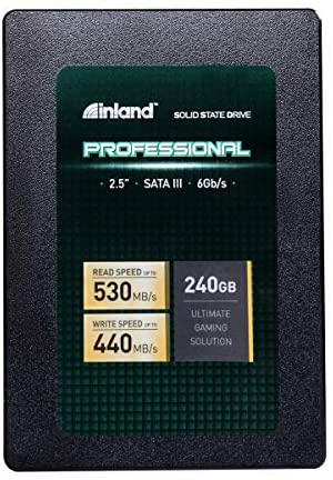 Inland Professional 240GB SSD 3D NAND SATA III 6Gb/s 2.5″ 7mm Internal Solid State Drive (240G)