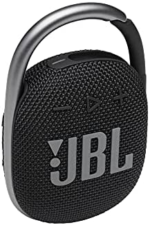 JBL Clip 4: Portable Speaker with Bluetooth, Built-in Battery, Waterproof and Dustproof Feature – Black (JBLCLIP4BLKAM)