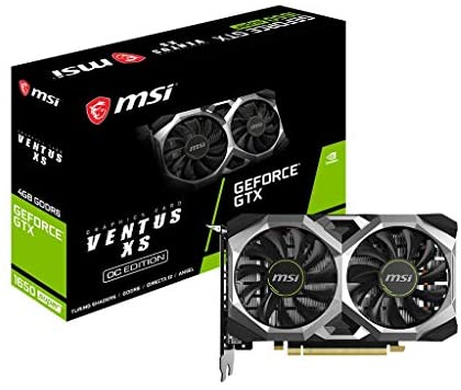 MSI GeForce GTX 1650 Super Ventus XS OC Gaming GeForce GTX 1650 Super 128-Bit HDMI/DP/DVI 4GB GDRR6 HDCP Support DirectX 12 Dual Fan VR Ready OC Graphics Card (GTX 1650 Super Ventus XS OC) (Renewed)