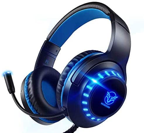 Pacrate Gaming Headset with Microphone for Laptop Computer PC Xbox Headset Noise Cancelling Headphones with Microphone Stereo PS4 Headset for Kids Adults Over-Ear Headphones Gaming Headphones