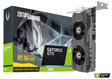 ZOTAC GAMING GeForce GTX 1650 LP 4GB GDDR6 128-bit Gaming Graphics Card, Super Compact, Low-profile, ZT-T16520H-10L