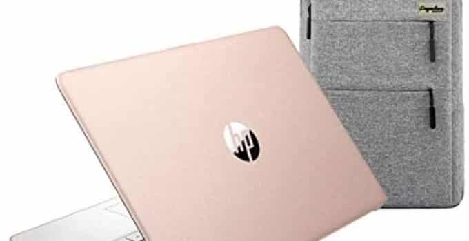 2020 HP 14 inch HD Laptop, Intel Celeron N4020 up to 2.8 GHz, 4GB DDR4, 64GB eMMC Storage, WiFi 5, Webcam, HDMI, Windows 10 S /Legendary Accessories (Google Classroom or Zoom Compatible) (Rose Gold)