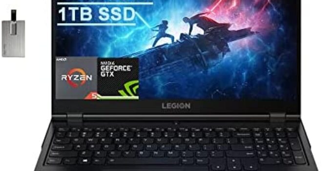 2021 Lenovo Legion 5 17.3″ FHD Gaming Laptop Computer, AMD Ryzen 5-5600H(Beats Intel i7-9750H), 32GB RAM, 1TB PCIe SSD, NVIDIA GeForce GTX 1650 Graphics, Nahimic 3D Audio, Win 11, Black, 32GB USB Card