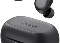 Apulueo Wireless Earbuds Bluetooth 5.0 Earbuds Wireless Charging Case, Sport Bluetooth Earphone IPX8 Waterproof, in-Ear Wireless Headphone Compatible with iPhone Android, Touch Control/36H Playtime