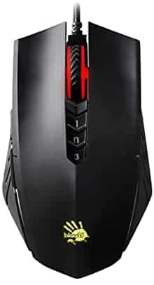 Bloody A70x Optical Gaming Mouse with Light Strike (LK) Switch & Scroll – Fully Programmable and Advance Macros (A70x-MatteBlack)