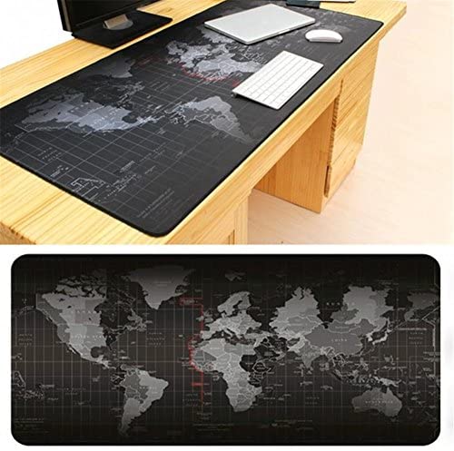 GS Large Gaming Mouse Pad 900x400x2mm World Map Speed Game Keyboard Mouse Pad Mat Non-Slip & Oversized Laptop Gaming Mousepad Desk Pad