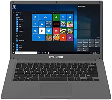 [New] Hyundai | 14″ Inch Laptop | High Performance Business and Student Laptop | 8GB RAM – 128GB SSD Storage | Intel N4120 | Windows 10 Home | Expandable Storage | WiFi & Bluetooth | Space Grey