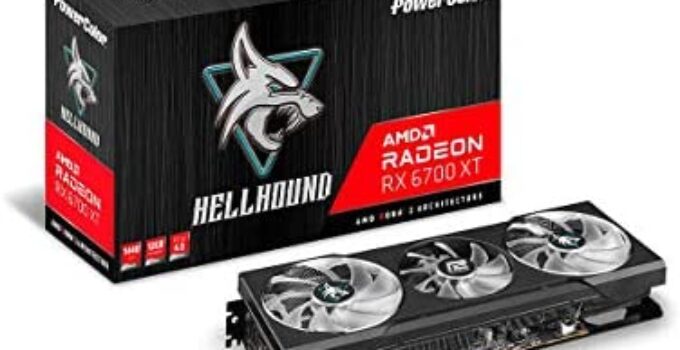 PowerColor Hellhound AMD Radeon RX 6700 XT Gaming Graphics Card with 12GB GDDR6 Memory, Powered by AMD RDNA 2, Raytracing, PCI Express 4.0, HDMI 2.1, AMD Infinity Cache