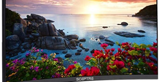 Sceptre Curved 27″ Gaming Monitor 75Hz HDMI x2 VGA 98% sRGB Build-in Speakers, Edge-Less Machine Black (RN Series)