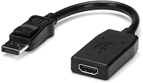 StarTech.com DisplayPort to HDMI Adapter – DP to HDMI Adapter/Video Converter – 1080p – VESA Certified – DP to HDMI Monitor/Display/Projector Adapter Dongle – Passive – Latching DP Connector (DP2HDMI)