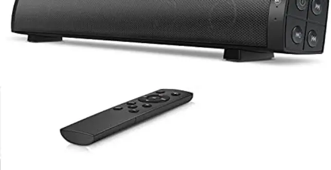 Computer Sound bar,USB Powered Small soundbar,Lvssci Computer Speakers for Desktop,Portable PC Speakers with Bluetooth 5.0 and Aux/RCA Connection for Laptop(Black)