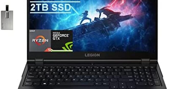 2021 Lenovo Legion 5 17.3″ FHD Gaming Laptop Computer, AMD Ryzen 5-5600H(Beats Intel i7-9750H), 32GB RAM, 2TB PCIe SSD, NVIDIA GeForce GTX 1650 Graphics, Nahimic 3D Audio, Win 11, Black, 32GB USB Card