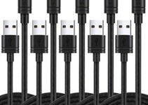 3ft Android Charger Cable, CyvenSmart 5-Pack 3 foot Micro USB Cable Cord Fast Charging Phone Charger for Samsung Galaxy J3 J7 S6 S7 Edge, Tablet, LG stylo 2/3 LG G3 G4 K30 K20 Plus, Kindle Fire 7 8 10