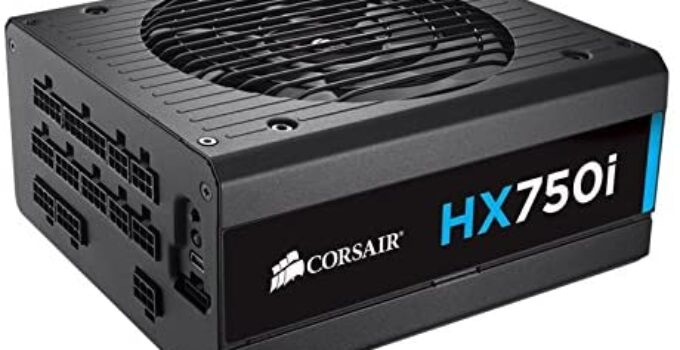 CORSAIR HXi Series, HX750i, 750 Watt, 80+ Platinum Certified, Fully Modular – Digital Power Supply