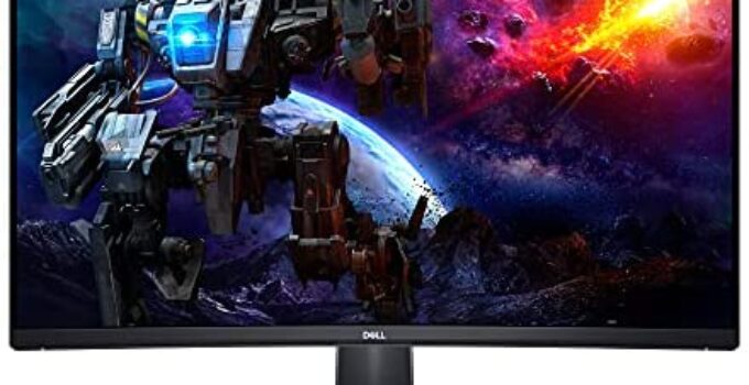 Dell S3222HG 32-inch FHD 1920 x 1080 at 165Hz Curved Gaming Monitor, 1800R Curvature, 4ms Grey-to-Grey Response Time (Super Fast Mode), 16.7 Million Colors, Black (Latest Model)