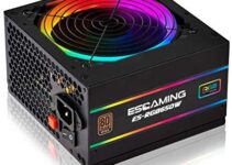 ESGAMING Power Supply 650W, 80 Plus Bronze Certified Computer Power Supply with ARGB Light Modes, ATX PC Power Supply with 120mm Silent Cooling RGB Fan