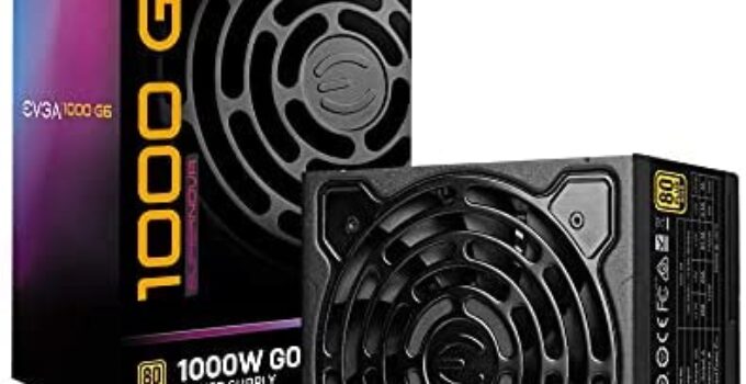 EVGA Supernova 1000 G6, 80 Plus Gold 1000W, Fully Modular, Eco Mode with FDB Fan, 10 Year Warranty, Includes Power ON Self Tester, Compact 140mm Size, Power Supply 220-G6-1000-X1