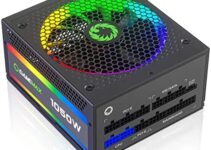 GAMEMAX 1050W Power Supply, Fully Modular, 80+ Gold Certified, ARGB SYNC with Motherboard, RGB-1050