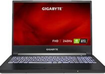 GIGABYTE A5 X1 – 15.6″ FHD IPS Anti-Glare 240Hz – AMD Ryzen™ 9 5900HX – NVIDIA GeForce RTX 3070 Laptop GPU 8 GB GDDR6 – 16 GB Memory – 512 GB PCIe SSD-Windows 10 Home-Gaming Laptop (A5 X1-CUS2130SH)