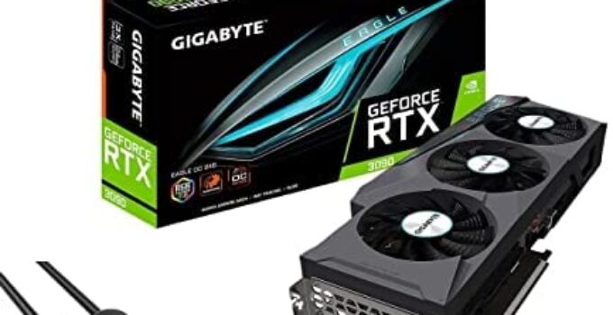 GIGABYTE GeForce RTX 3090 Eagle Non-LHR OC Graphics Card 24GB GDDR6X PCIe 4.0 WINDFORCE 3X Cooling 2X HDMI 2.1 3X DisplayPort 1.4a w/Mytrix_HDMI 2.1 Cable(4k@120Hz/8K@60Hz) – OEM Package (Renewed)