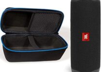 JBL Flip 5 Waterproof Portable Wireless Bluetooth Speaker Bundle with divvi! Protective Hardshell Case – Black
