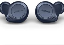 Jabra Elite Active 75t True Wireless Bluetooth Earbuds, Navy – Wireless Earbuds for Running and Sport, Charging Case Included, 24 Hour Battery, Active Noise Cancelling Sport Earbuds