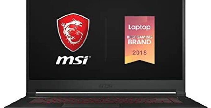 MSI GF63 Thin 9SC-068 15.6″ Gaming Laptop, Thin Bezel, Intel Core i5-9300H, NVIDIA GeForce GTX1650, 8GB, 256GB NVMe NVMe SSD